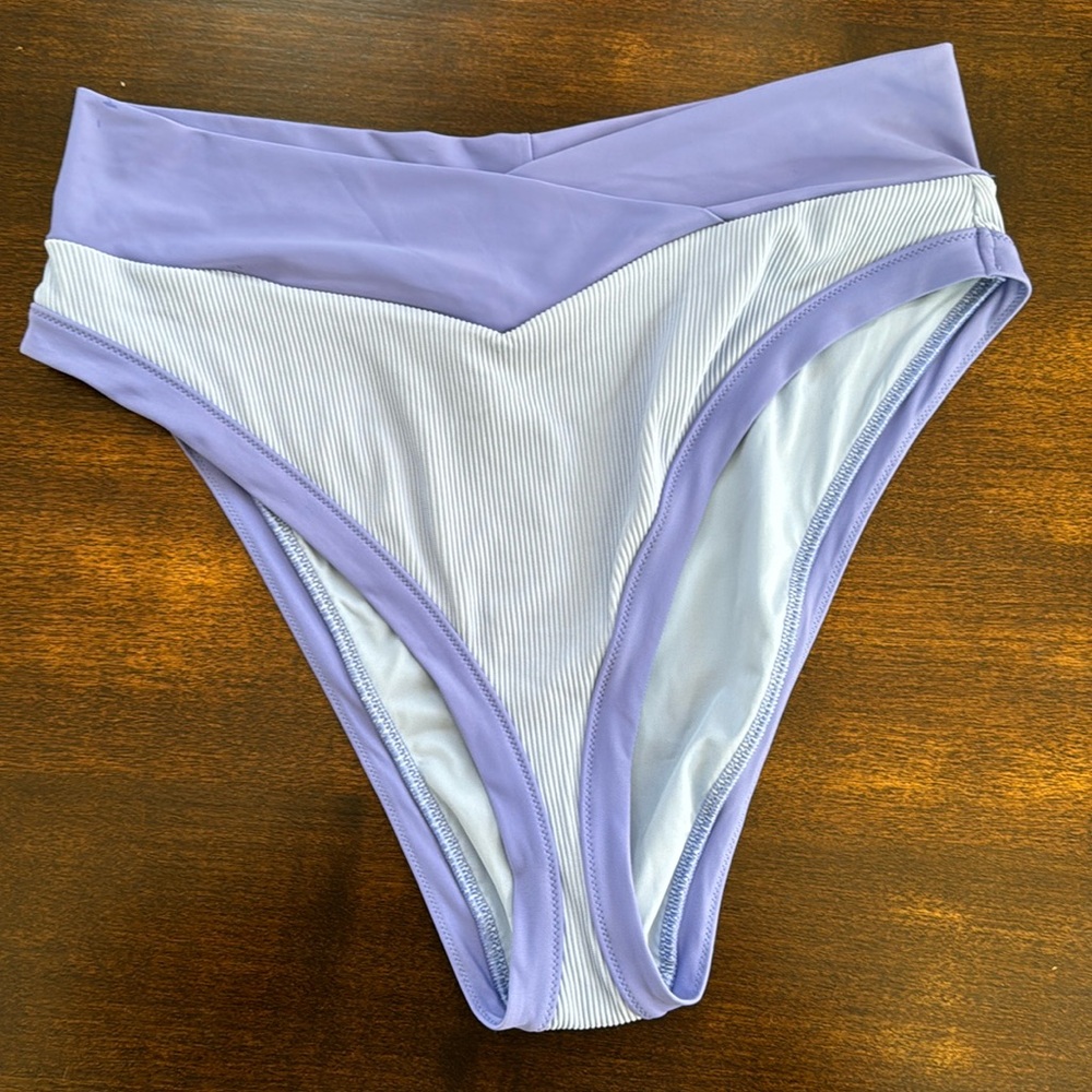 NWT AERIE REAL GOOD Lavender Purple Bikini Bottoms, Size XL